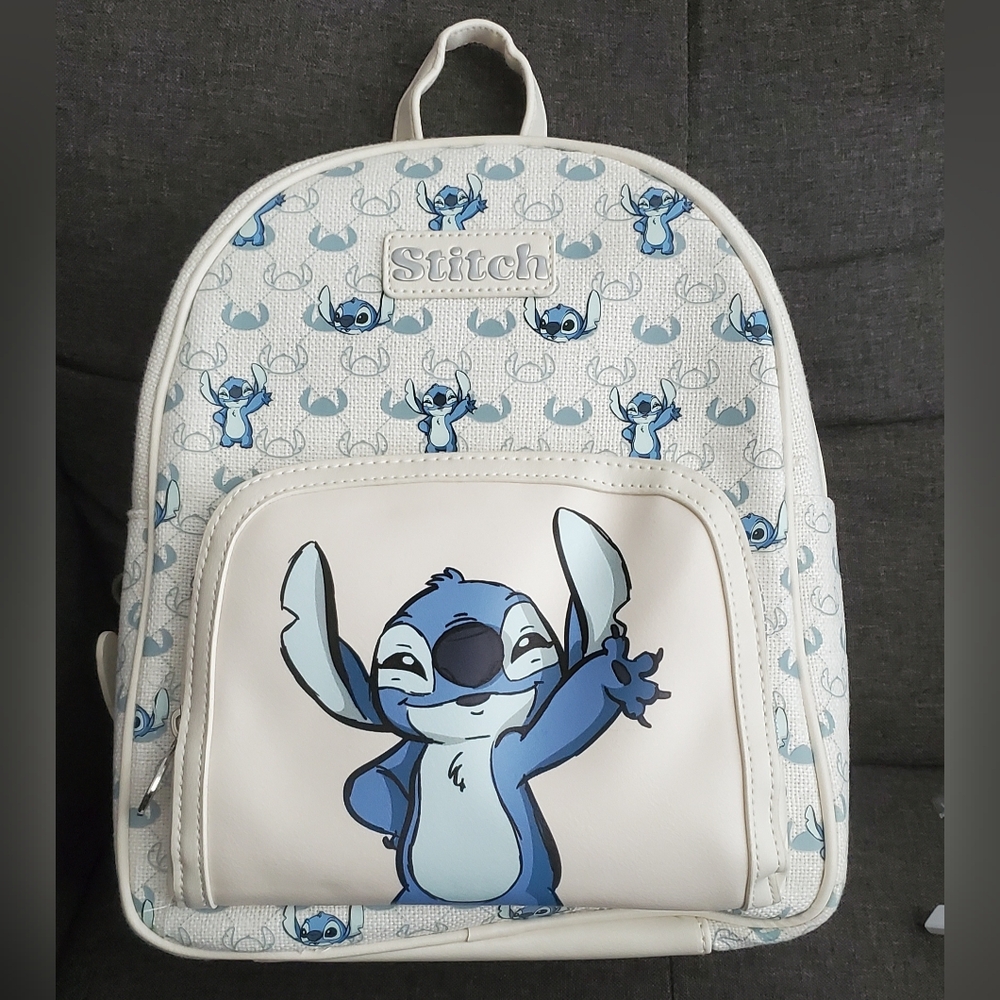 Stitch Backpack - Blue and White